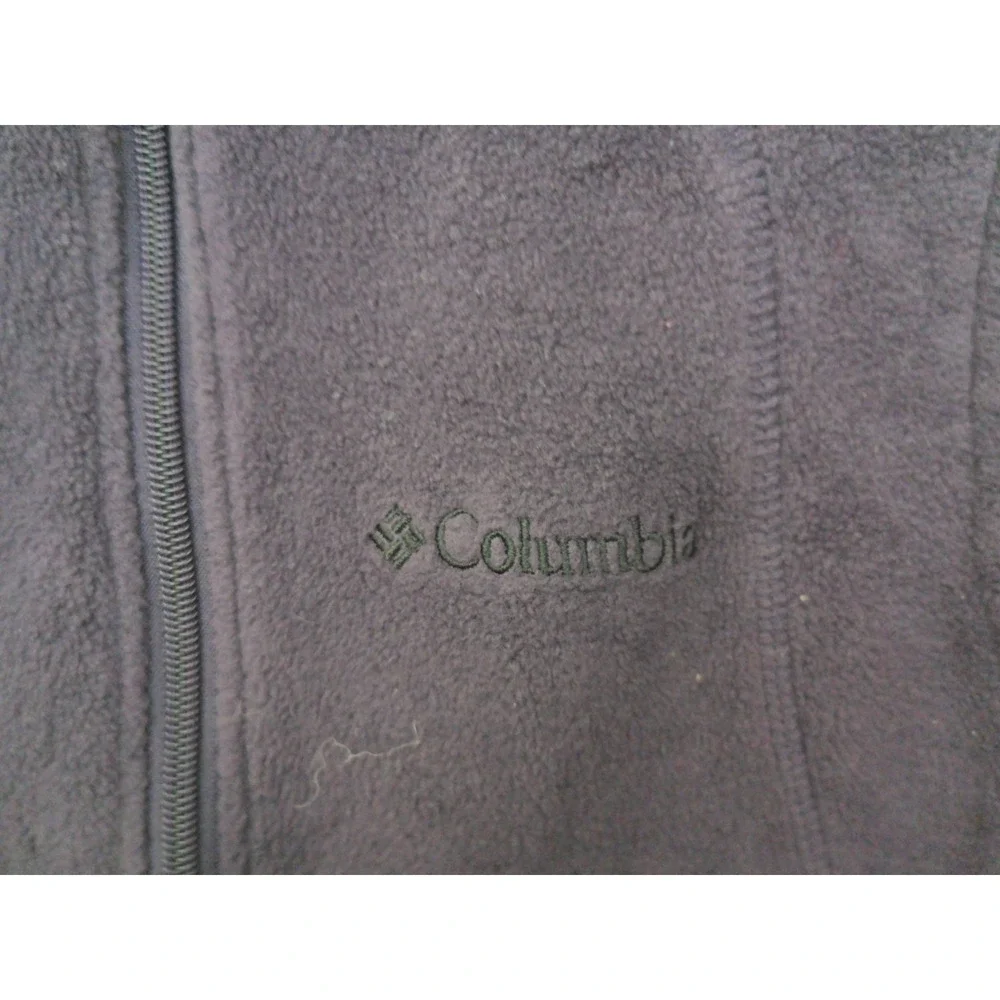 Columbia Fleece Vest Womens S Purple Benton Springs Full Zip Sleeveless Jacket